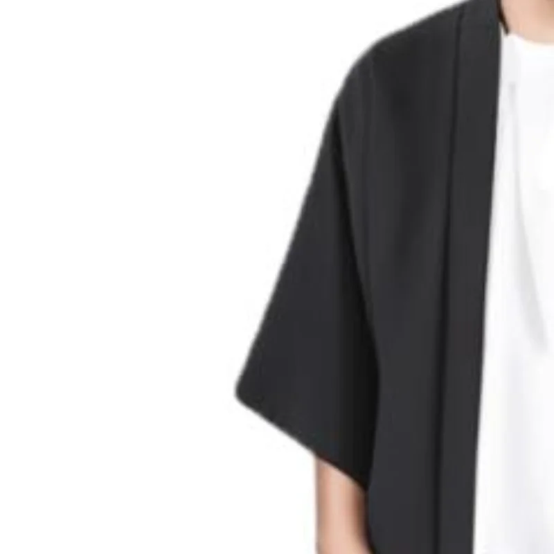 Summer Japanese Kimono Cardigan for Kids Height 130-170cm Solid Color Fashion Haori