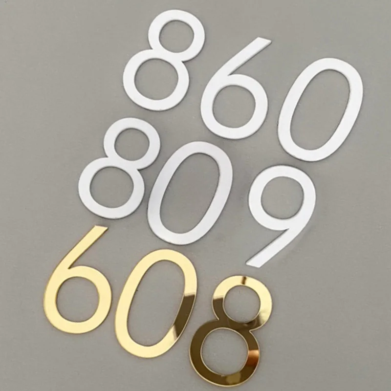 3D Numeral Door Plaque Self Adhesive Number Stickers Address Door Plate House Sign Plating Gate Digits 1Pc house number signs house numbers number plate door signs house wall plaques