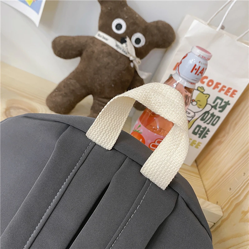 Fashion Women's Backpack Contrast Color Student Book Bag Large Capacity Travel Backpack Rucksack for Teenager School