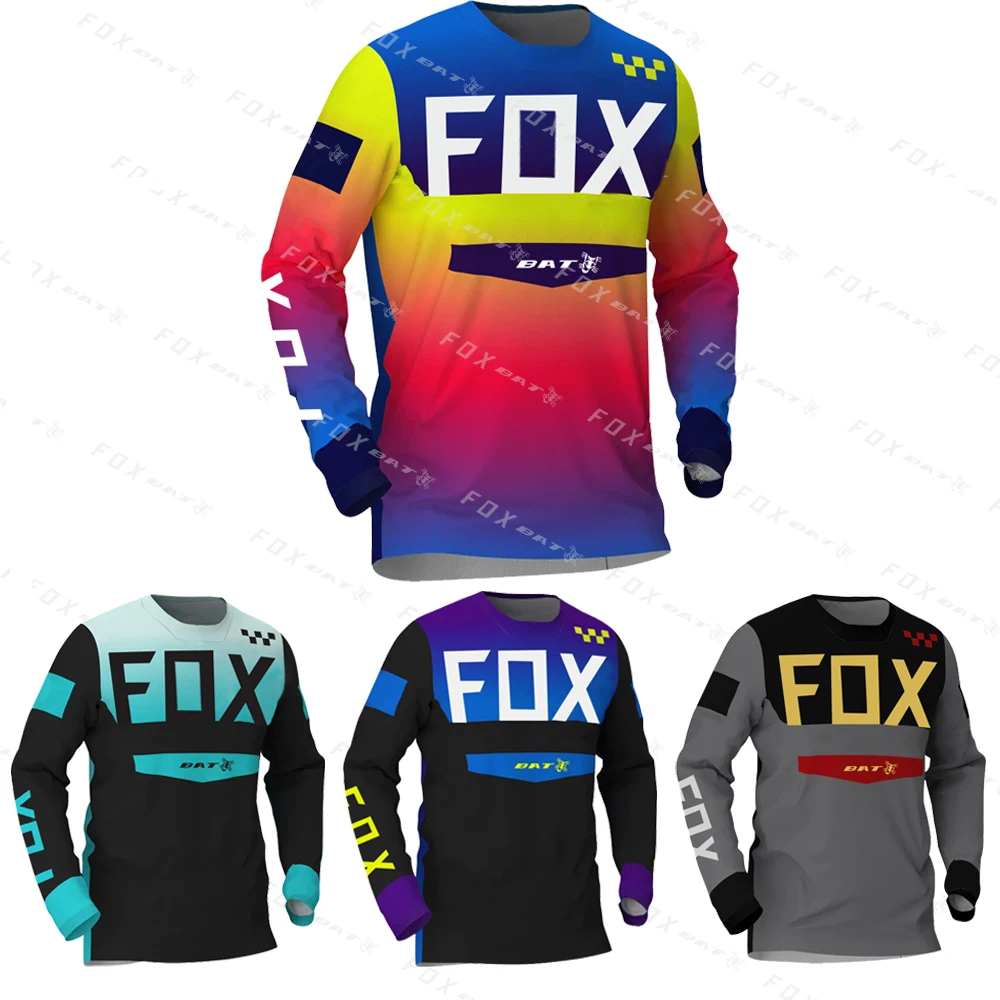 

Men Cycling Downhill Jerseys Quick Dry Motocross Jersey Team Event Wear Bat Fox Motorbike For Mountain Biking Teams MTB T-Shirt