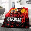 Game Red Dead Redemption Series Blanket John Marston Blanket Flannel Decoration Home Bedspread Cowboy Characters Blanket 1