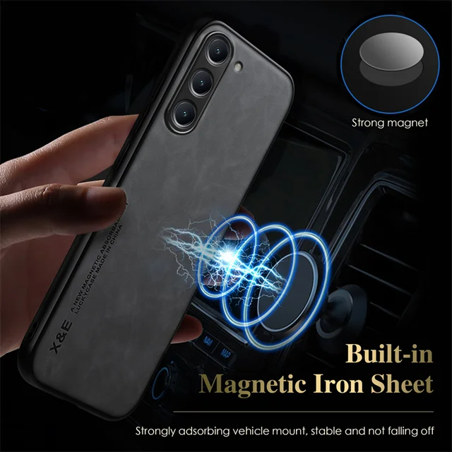 Nephy의 양가죽 가죽 마그네틱 케이스: 삼성 갤럭시 스마트폰을 위한 고급스러운 보호 및 스타일