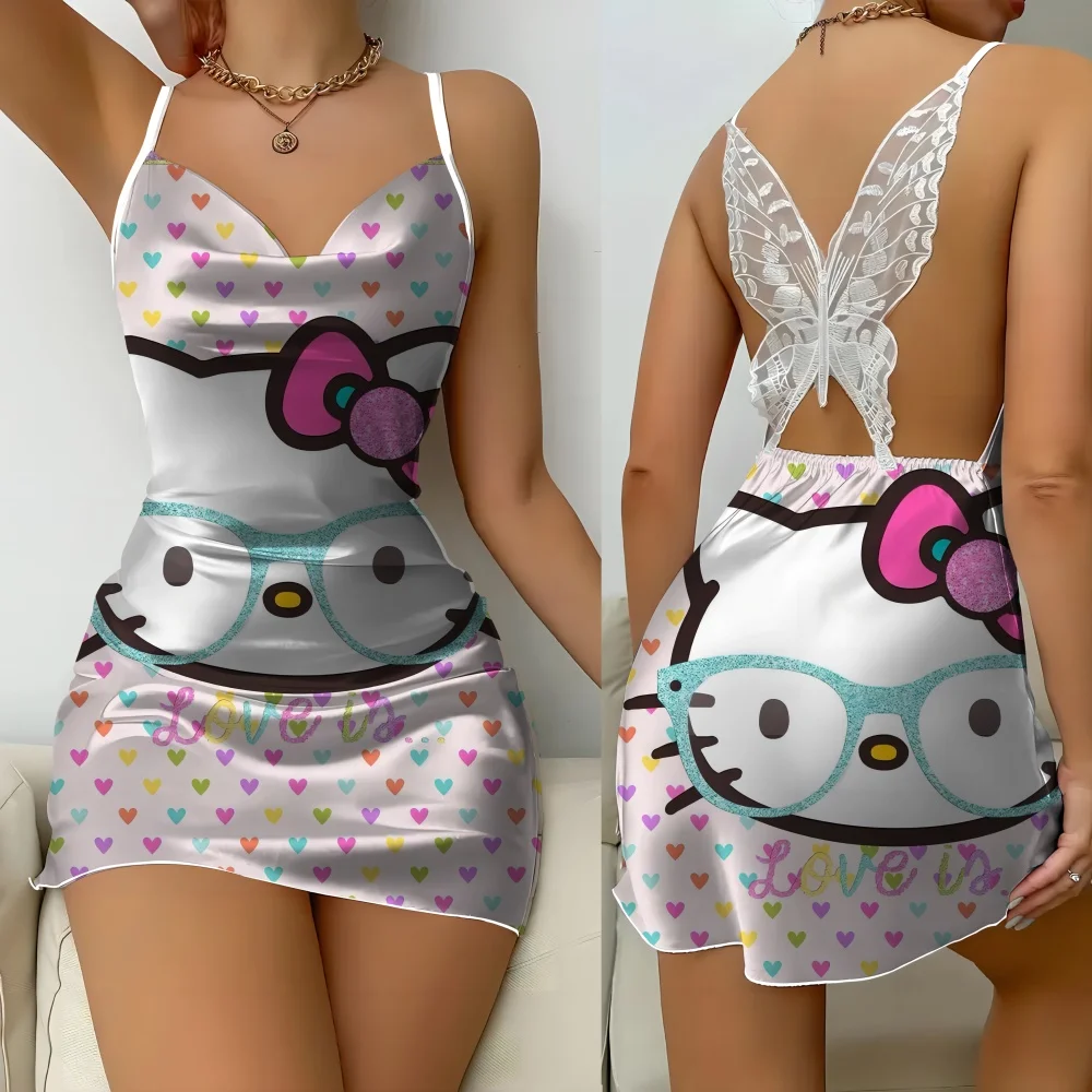 Lingerie Ruffled Edge Casual Women's Dresses D/party Night Wear Woman Sexy Nighty for Women Hot Romantic Pajamas Dress Disney 6