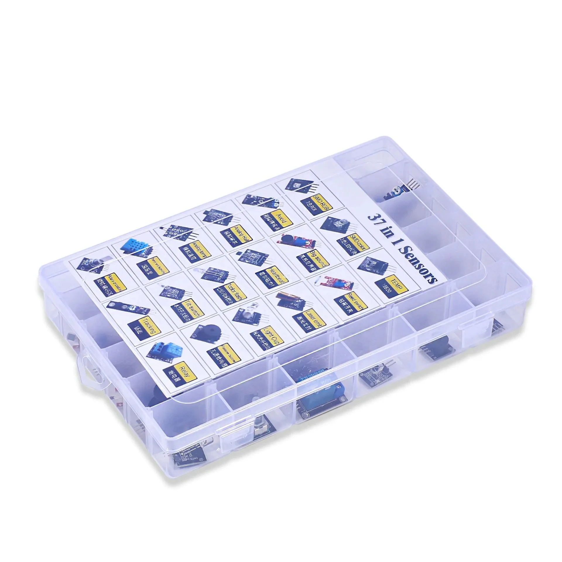 Modulo sensore 37 in 1 Progetto robot Arduino Kit ingresso fai da te UNO R3 MEGA2560 con scatola - immagine 3