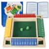 4 Player Shut the Box Wooden Board Games for Kids Adults 4-Sided Shut Party Club Dice Board Box Game Set Interesting Family Game 1