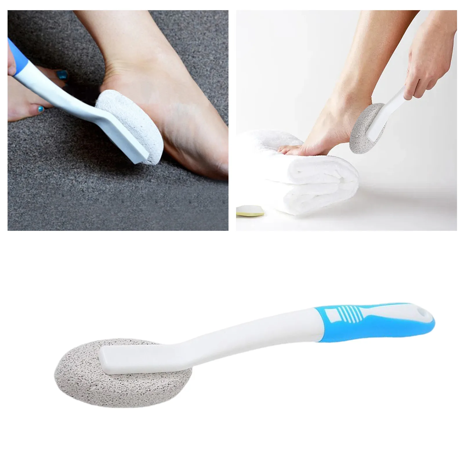 Helping Hand Long Foot Scrub Brush and Pumice : long foot scrub brush