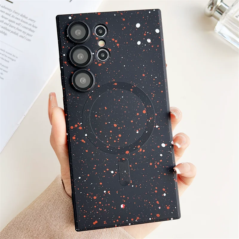 Speckle Ink Starry Sky Soft Silicone Magnetic Case