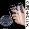 50Sets 12/16/20OZ Plastic Cups With Lids Clear Disposable Cups For Parties Iced Coffee Smoothie  Milkshake Cold Drinks 6
