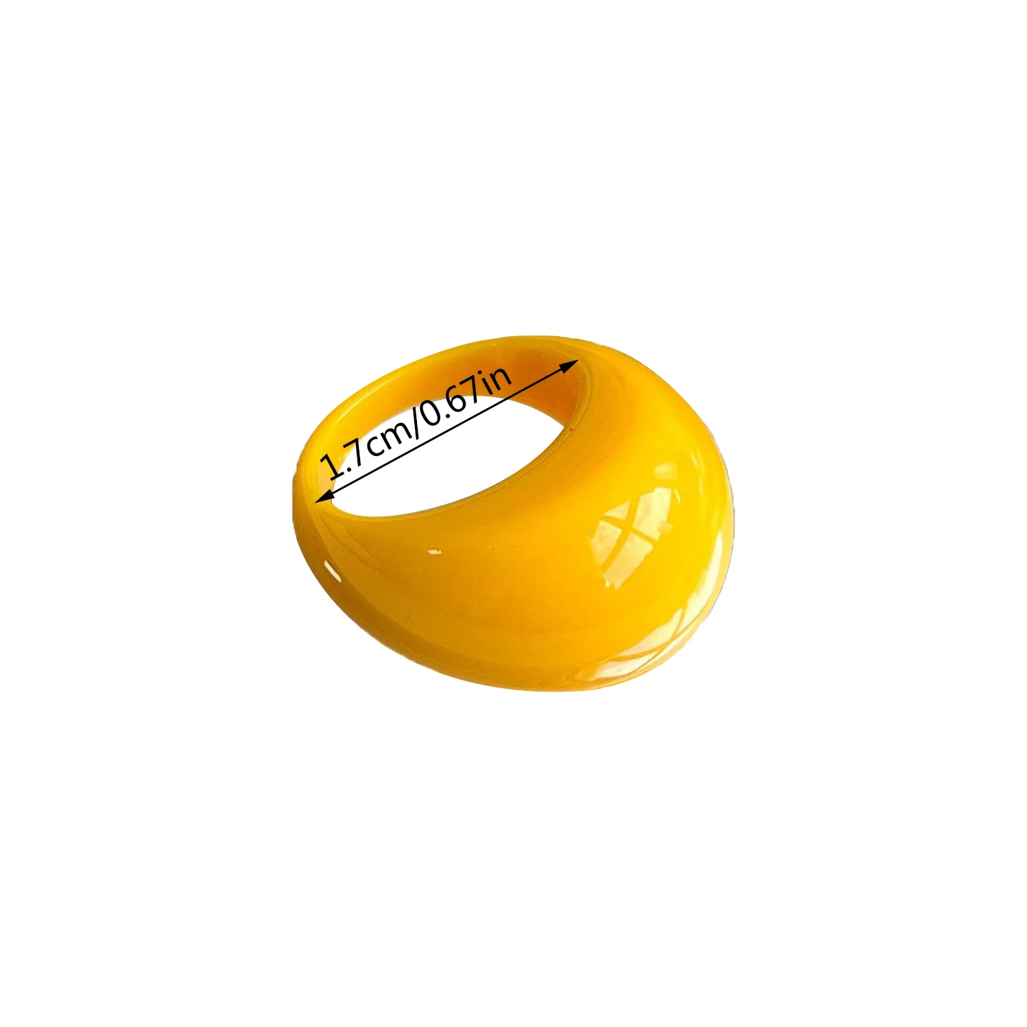 Geometrischer Ring Aus Acrylharz Für Damen Und Mädchen Schmuck_voghion.com