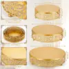 3pcs 8/10/12inch Set Golden Hollow Cake Rack Wedding Dessert Table Decoration Fruit Cake Tray Iron 5