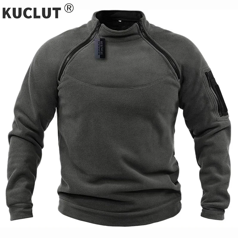 

Top Quality Mens Tactical Fleece Pullover Windproof Warm Polar Military Winter Hot Thicken Hiking Ski Cargo Jacket