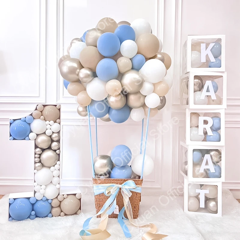 Clear Balloon Boxes for Baby Shower and Gender Reveal Decorations