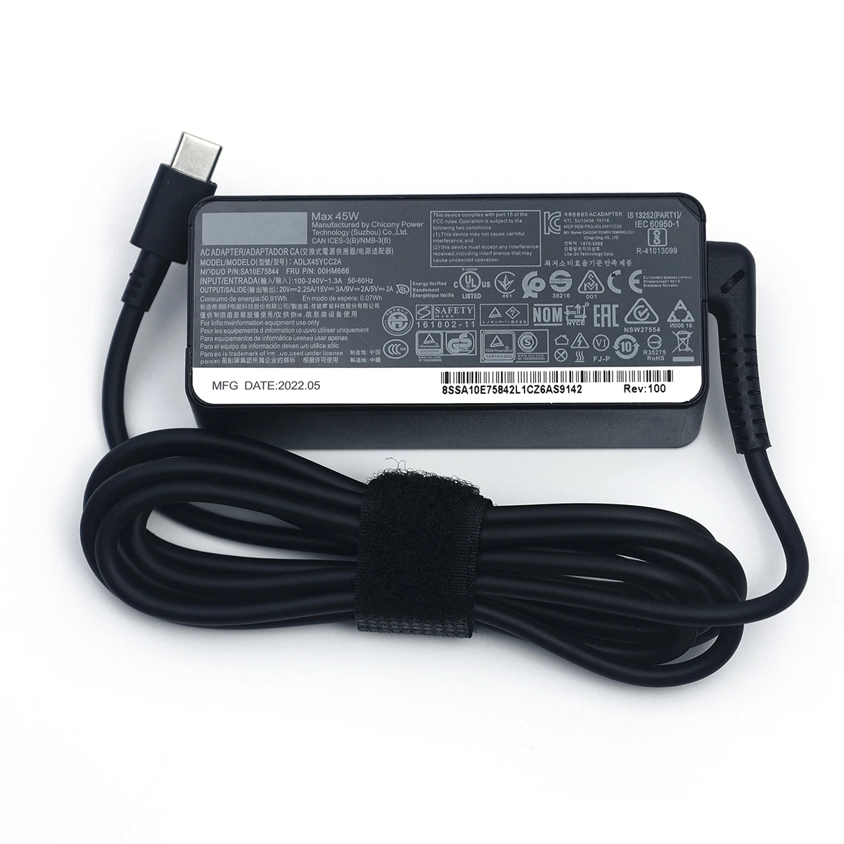 Para lenovo 45w 20v 2.25a carregador portátil