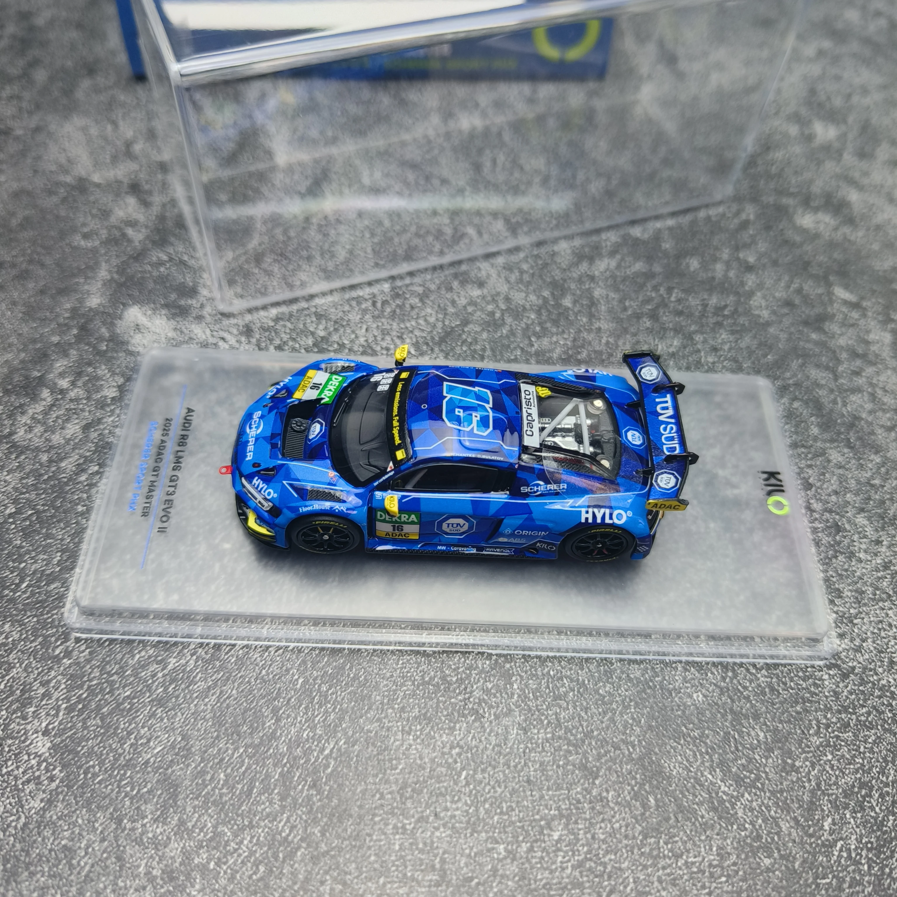 킬로웍스 1:64 R8 LMS GT3 EVO II 2025 합금 풀오픈 알로이 자동차 모형 금속 스태틱 디스플레이 기념일 선물 컬렉션