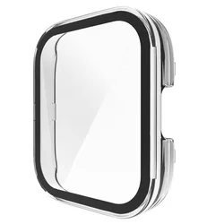 Premium Protective Bumper Case with Tempered Glass Screen Protector for Redmi Watch 5 Lite (Clear)