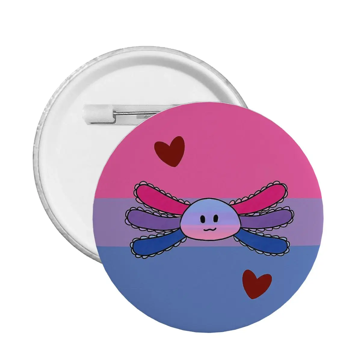 Bisessuale Pride Axolotl Axolotl Hexagon Salamander Soft Button Pin Spilla Personalizzabile Spilla Decorativa Fidanzata
