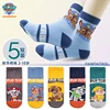 100% Genuine Paw patrol 10PCS=5Pairs Children's Socks boys Girls Spring & Autumn Styles Cotton Socks Age 3-8 Years High Quality 1