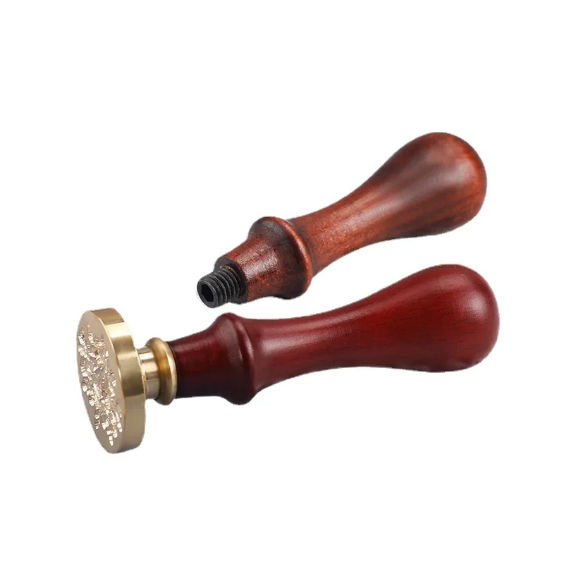 1PCS Wax Seal Stamp Handle Retro Metal and Wodden Colorful Universal Handle Screw decoration Ancient Crafts Wax Seal Stamp Set