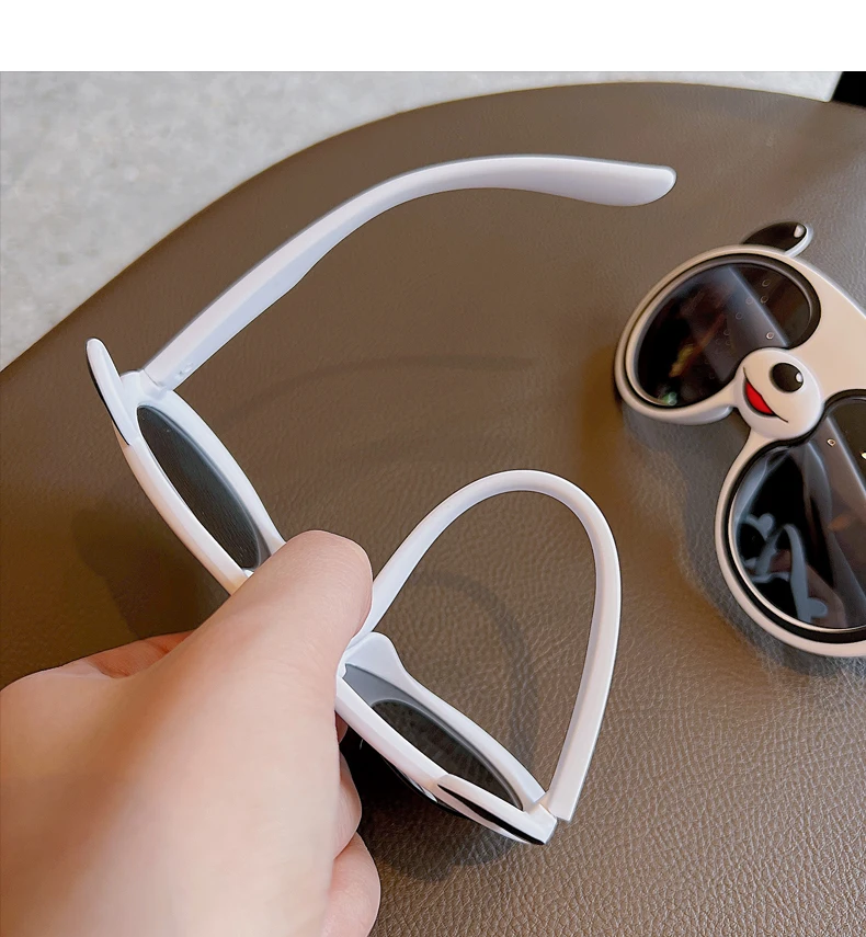 Children Cartoon Panda Silicone Sunglasses Outdoor Sunscreen UV Protection Sunglasses