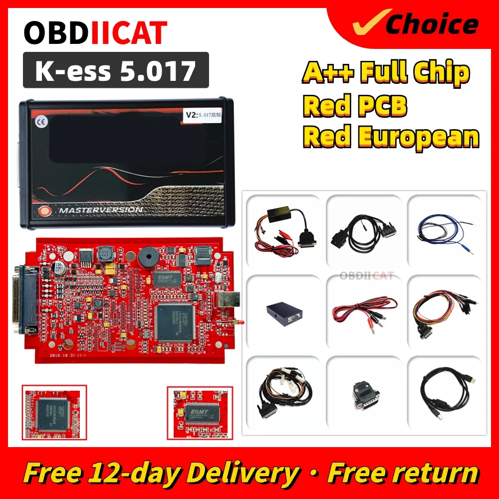 

Unlimited 2.80 EU Red K-TA-G V7.020 4LED ECU Chip Tuning Programmer K-E-SS V5.017 Master OBD2 Tuning ECU Programmer