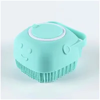 Bathroom Puppy Big Dog Cat Bath Massage Gloves Brush Soft Safety Silicone Pet Accessories for Dogs Cats Tools Mascotas Products 5