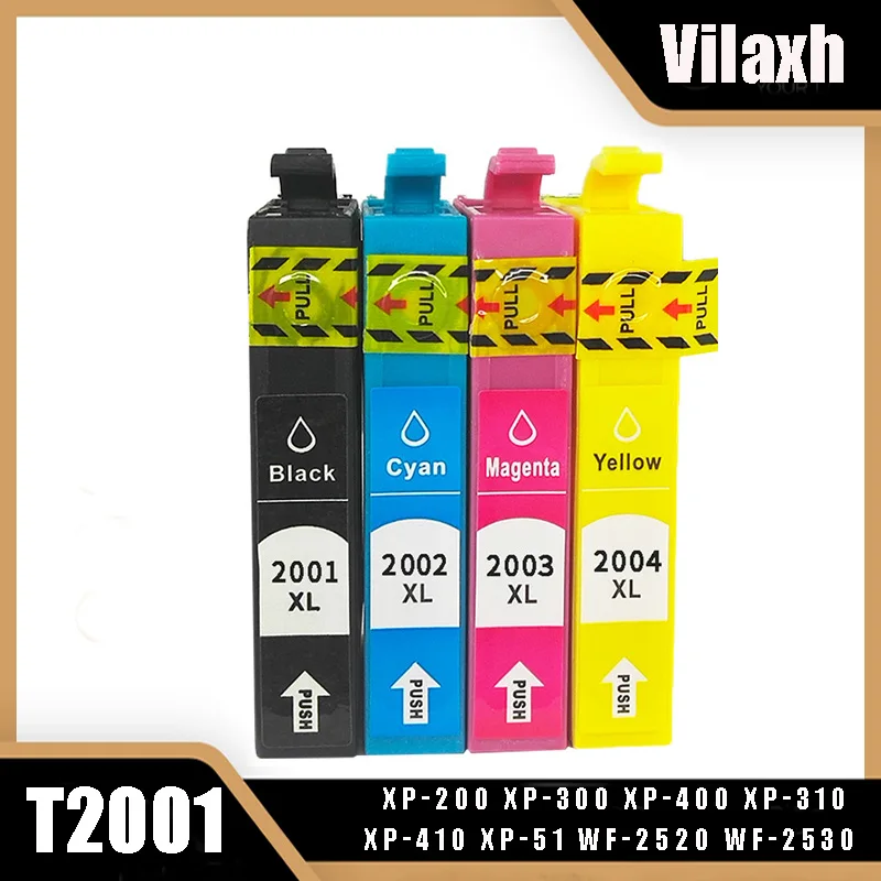 

Чернильные картриджи Vilaxh T200XL для Epson T2001 T2002 T2003 T2004 анализатор WF 2510 2520 2530 2540 Φ XP 200 300 310 400 410