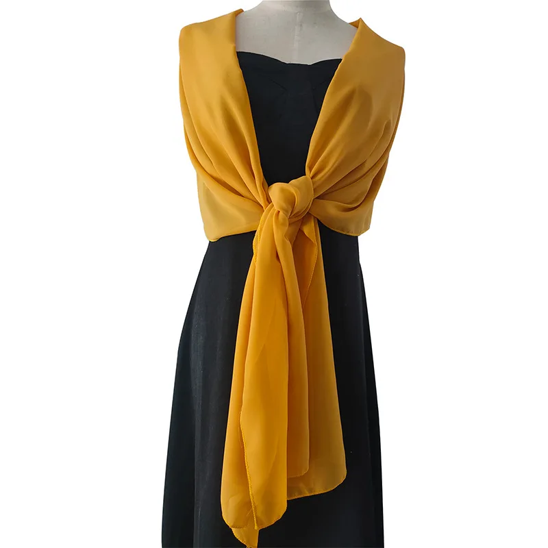 200cm*75cm Woman Wedding Wraps Bolero Chiffon Jacket Shrug For Bridal Party