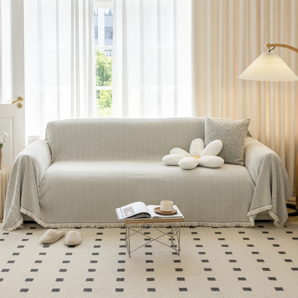 Sofa Cover Chenille Sofa Towel Tassel edge for Living Room French Style Home Decoration