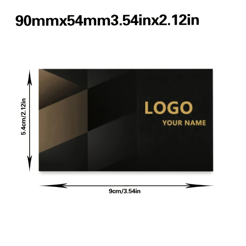 100-400pcs 맞춤형 금박 명함 구리판지 고급 명함 사무실 비즈니스를 위한 개인 맞춤 인쇄