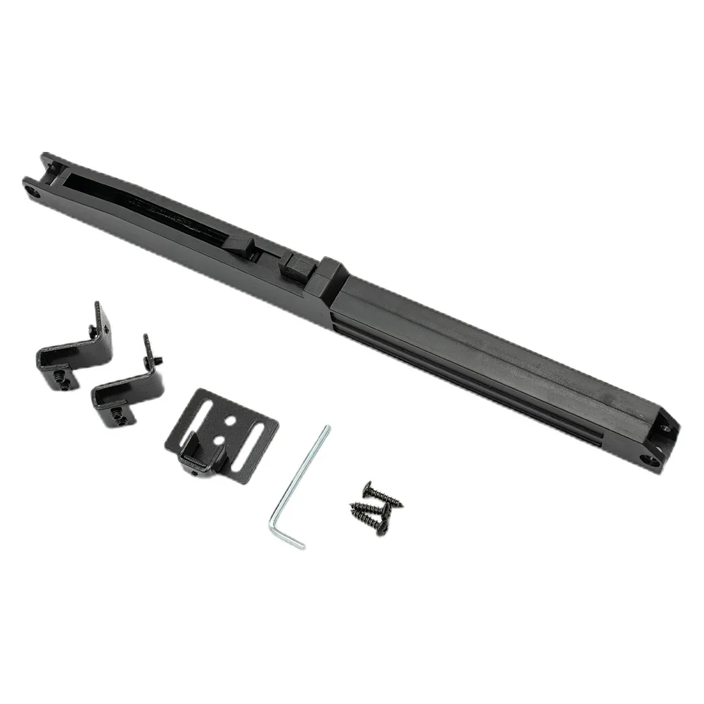 슬라이딩 헛간 문짝 하드웨어 행잉 레일 트랙 키트, 댐퍼용 소프트 클로즈 메커니즘, 펀칭 세트 없는 버퍼 댐퍼 트랙, 2 개