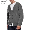 Men's Lightweight Cardigan Sweater Single-Breasted V-Neck Knitted Cardigans Casual Mens Long Sleeve Solid Outwear