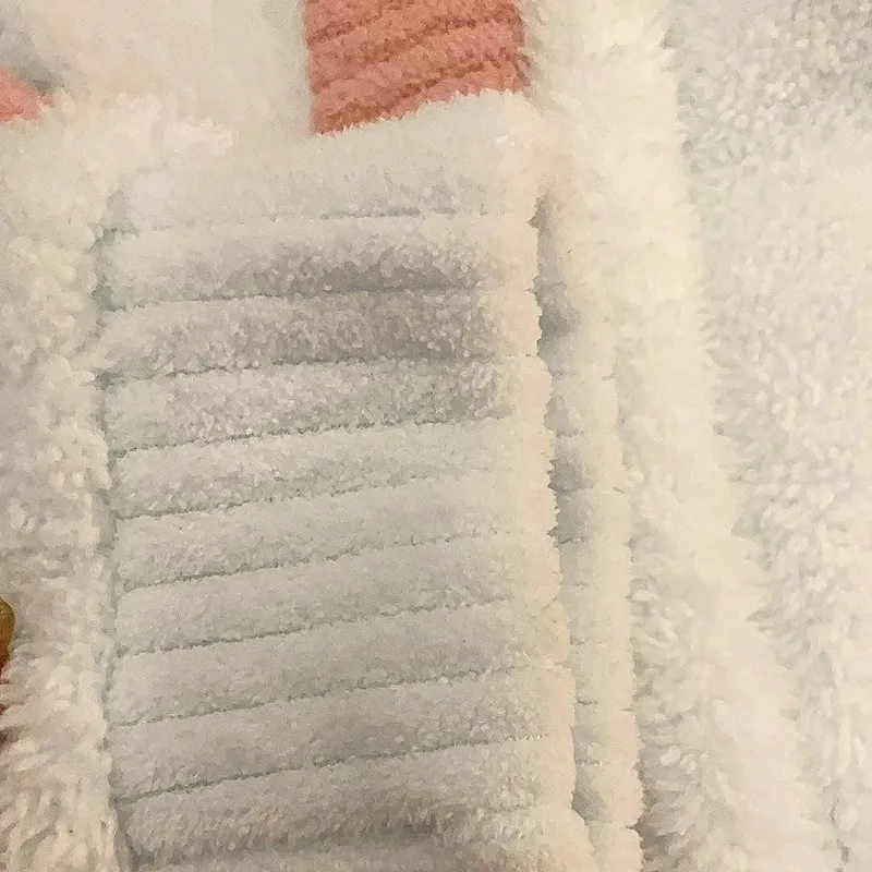 2024 New Pajamas Women's Autumn Winter Sweet Sleepwear Thick Warm Coral Velvet Loungewear Set V-neck Falbala Loose Homewear