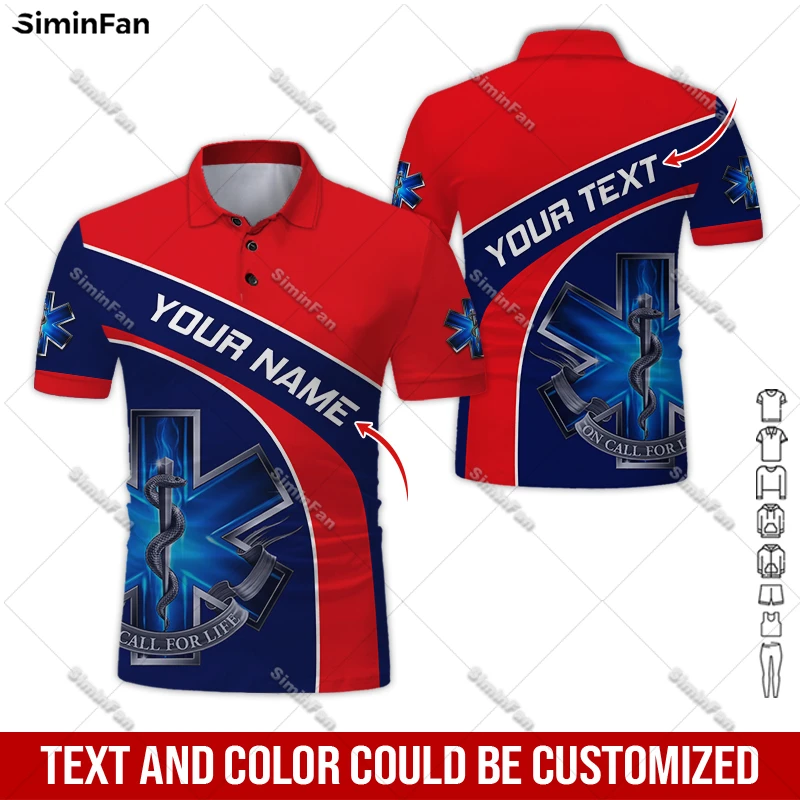 

Custom Name EMS EMT Physical Therapy Mens Polo Shirts 3D Printed Male Lapel Tee Summer Sporty Tennis Tshirt Unisex Female Top-5