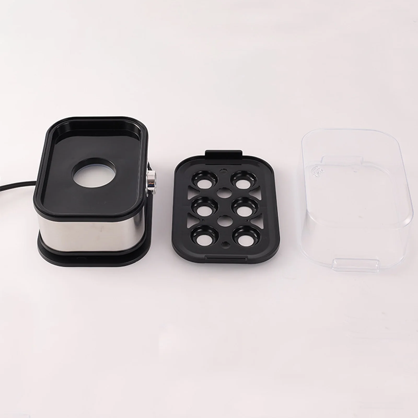 Electric Egg Cooker with Auto Shut-Off Vegetable Steamer 6-Egg Capacity Food Steamer for Home Kitchen