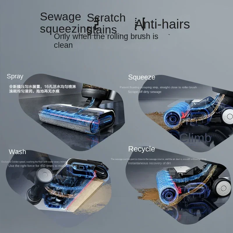 TINECO Fuwan 2.0ProLedC Floor Washer Sterilizing Double Edge Suction, Washing and Moping Integrated Household Appliance 3