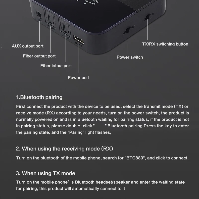 블루투스 5.0 오디오 송신기 수신기 2 인 1 3.5mm 잭, RCA 스테레오 음악 무선 어댑터 자동차 헤드폰 스피커 TV PC