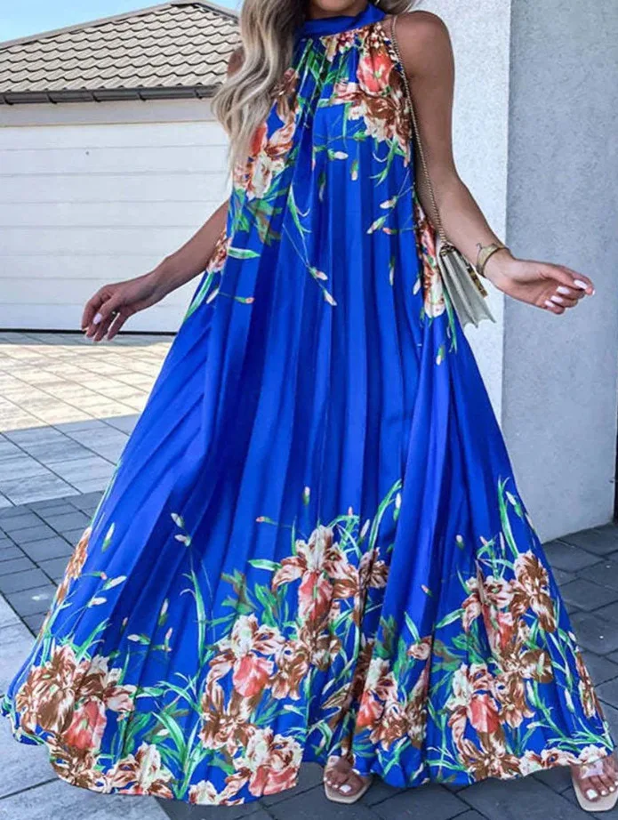 2023BohoWhiteDressesChiffionFloralLongSummerVestidosforWomen