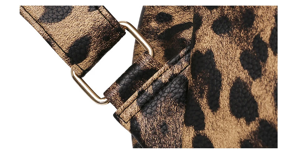 Scuola invernale da donna in pelle PU casual per ragazze adolescenti Zaino da viaggio Borse a tracolla leopardate moda vintage_voghion.com