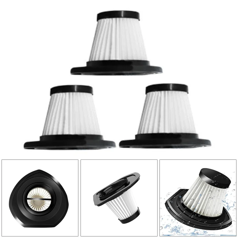 3pcs Hepa Filter Replacement For R-6053 Handheld Car Cordless Vacuum Cleaner Filter HEPA Element Household Cleaning Attachment