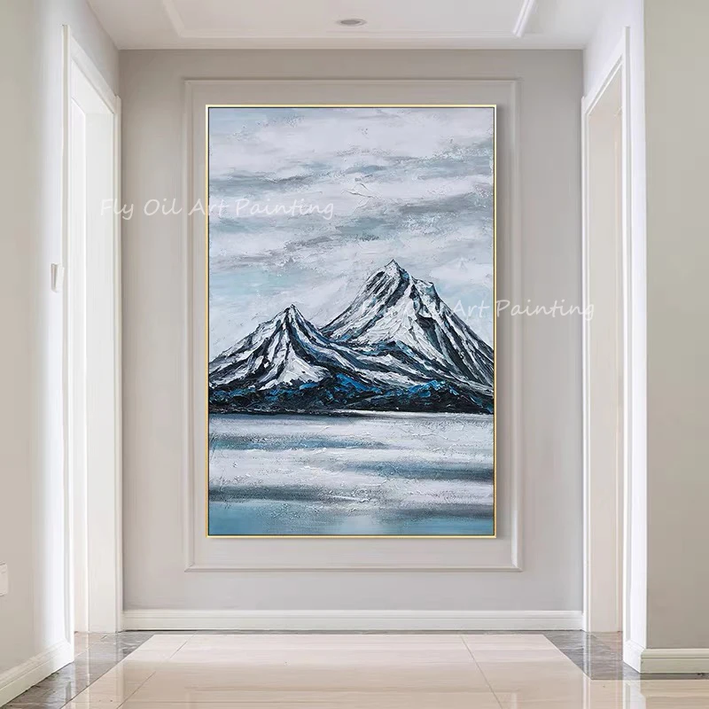 

100% ручная работа абстрактный океан Морской горы Большой размер Толстый пейзаж масляная Картина на холсте современное искусство для домашнего декора