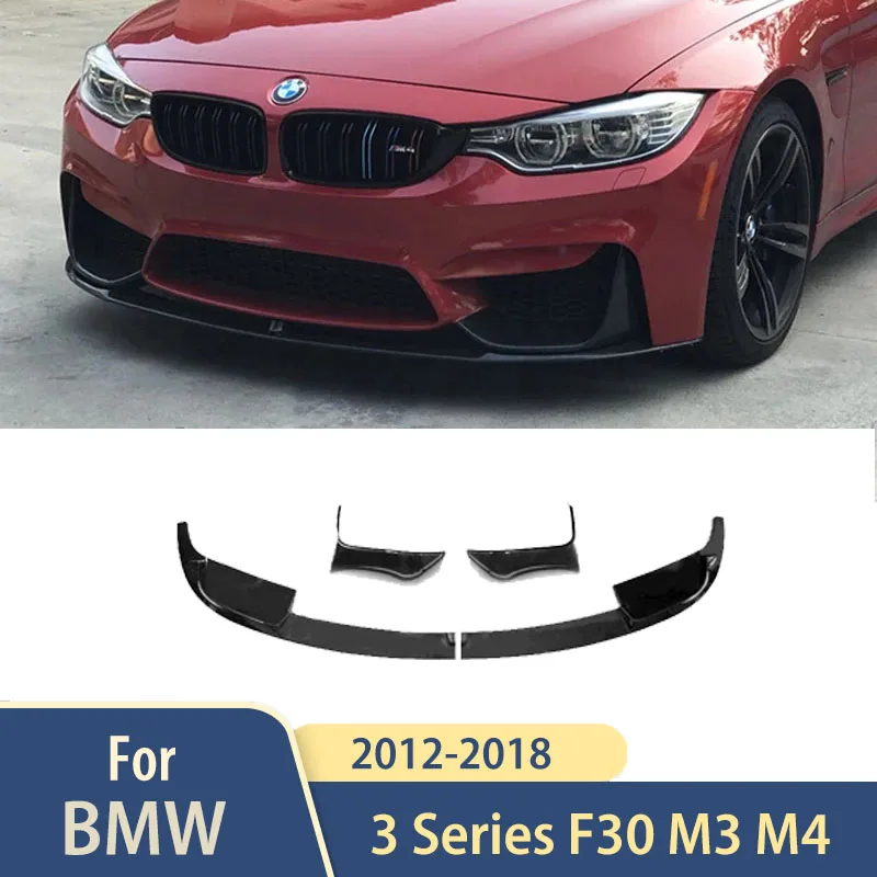 For BMW 3 Series F30 2012 2013 2014 2015-M3 M4 ABS Car Front Lip Bumper Spoiler Accessories Exterior Body Kit