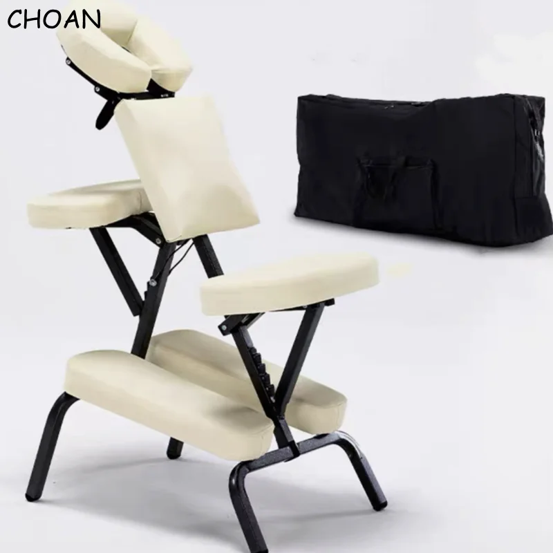 Salon Beauty Furniture Foldable Portable Aluminium Alloy PU Leather Red Black White Massage Tattoo Chair Bed Table With Bag