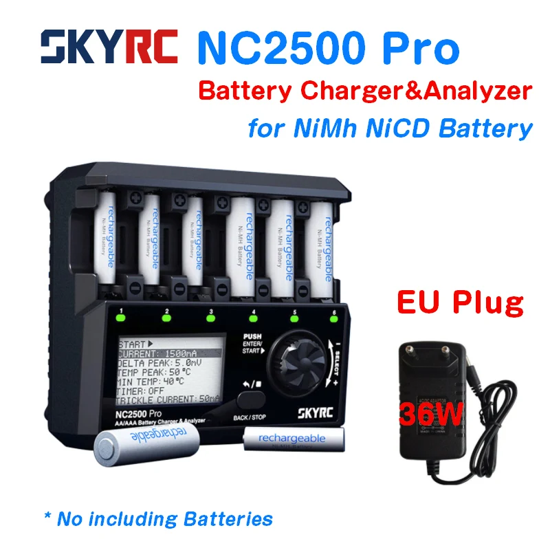 

SKYRC NC2500 Pro DC 12V 3A AA/AAA NiMH/NiCD Battery Multi-function Charger Analyser
