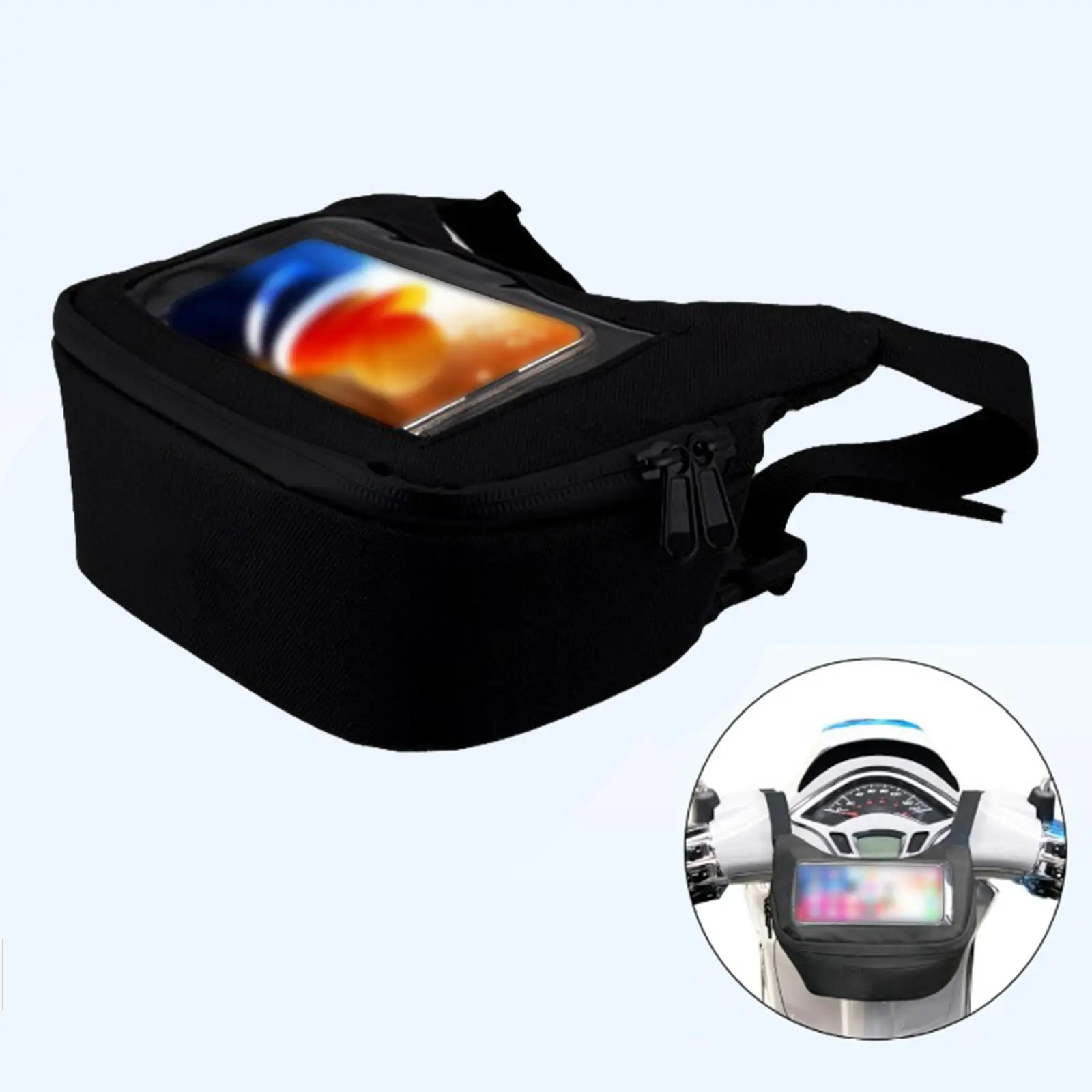 

Motorcycle Front Bag Folding Bicycle Head Bag Phone Holder for Sports