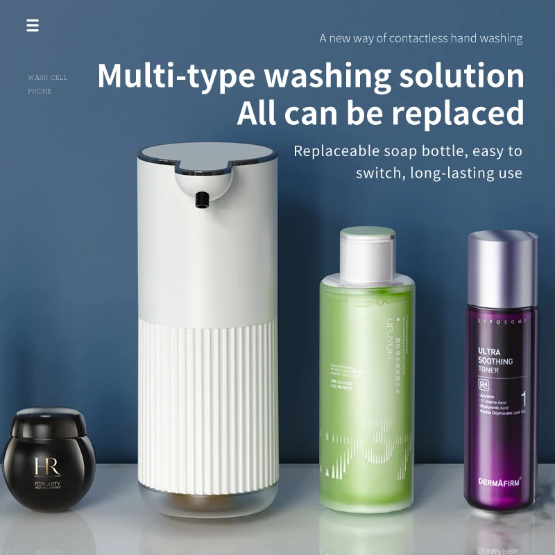 TypeC Rechargeable Automatic Soap Dispenser Touchless Foaming Soap Dispenser 380MLUSB Electric IPX5 Waterproof Soap Dispenser