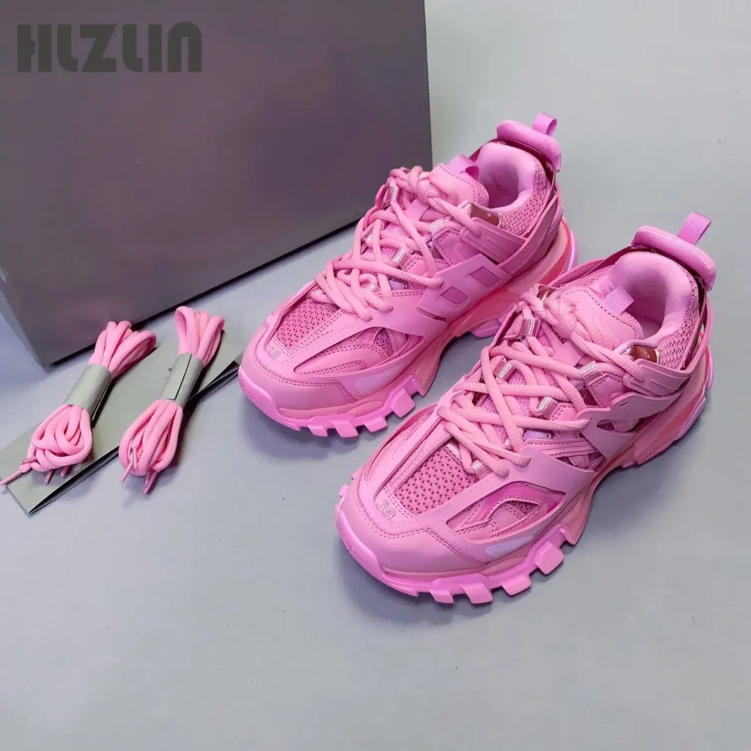 

Three generations of old shoes track3.0 Sao powder retro white orange thick bottom increased single shoes sports leisure ins