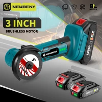 NEWBENY 3 Inch Mini Brushless Angle Grinder Cordless Metal Wood Grinding Polishing Cutting Tool For Makita 18V Battery Pin