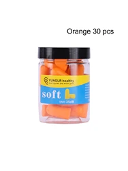 Premium Noise - Cancelling Foam Earplugs for Sleep and Music Insulation (Orange 30 pcs)