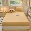 Plaid Style Fitted Sheet Skin-friendly Bed Cover Elastic Bedsheet for Girls Boys Room Couvre Lit Home Bed Linen(No Pillowcase) 4