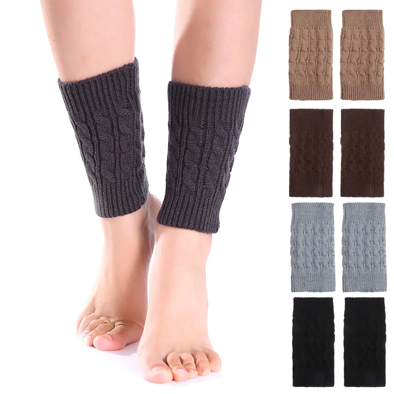 

2023 New Women's Knitted Leg Warmer Winter Short Leg Warmers Boot Cuffs Fashion Thermal Ladies Legging Foot Warmer